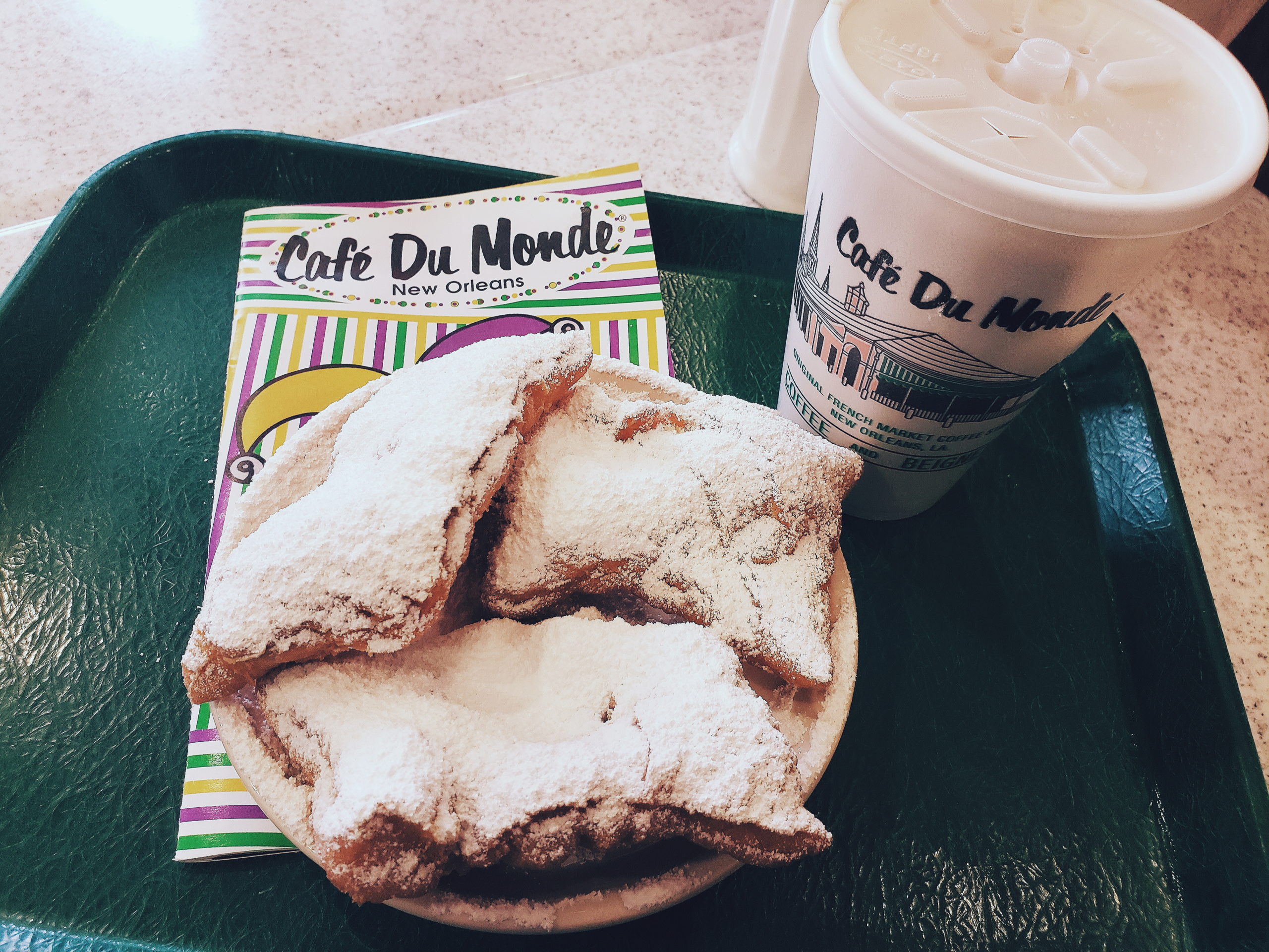Beignets at Cafe du Monde in New Orleans
